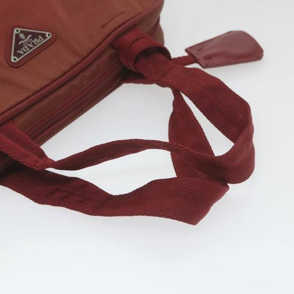 PRADA Hand Bag Nylon Red Auth ac2453 - Picture 7 of 16
